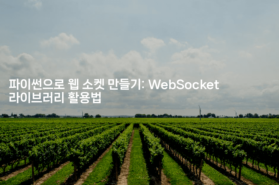 파이썬으로 웹 소켓 만들기: WebSocket 라이브러리 활용법
-짜장파이