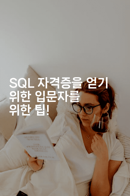 SQL 자격증을 얻기 위한 입문자를 위한 팁!