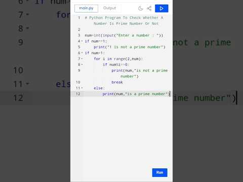 Python Program To Check If A Number is Prime Number Or Not | Python For Beginners | #python