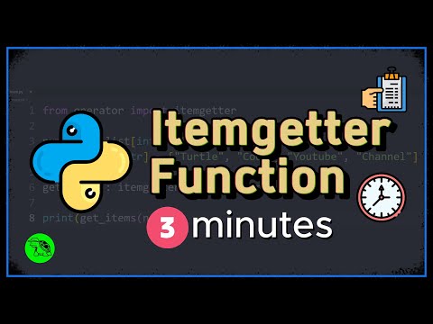 Learn Python Itemgetter Function in 3 minutes