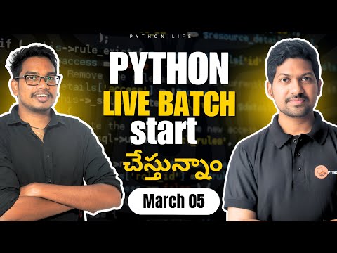 Python Live Batch Start Chesthunam | Telugu