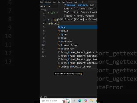 Can You Solve This Python Quiz?? ?? #python #programming #coding